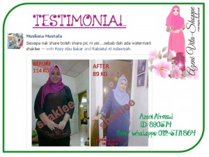 Testimonial Set Kurus Shaklee
