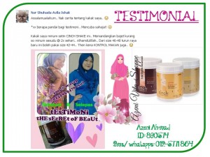 Testimonial Set Kurus Shaklee