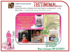Testimonial Omega Guard Shaklee