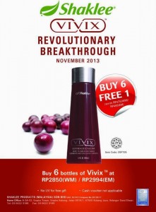 VIVIX SHAKLEE : PROMOSI NOVEMBER 2013