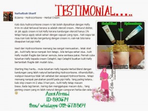 Testimonial Herbal Blend Cream Shaklee